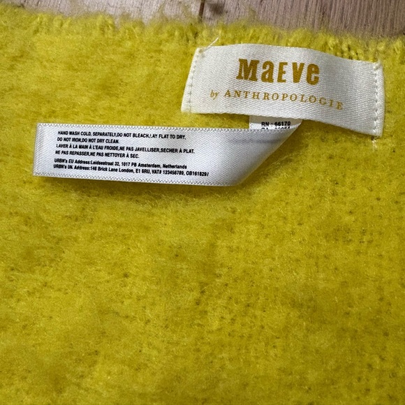 Maeve by Anthropologie Yellow Fringe Scarf - Picture 3 of 3